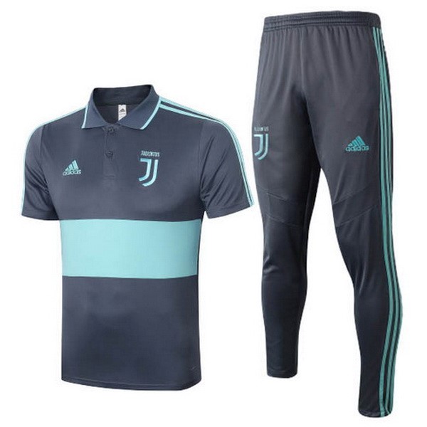 Polo Conjunto Completo Juventus 2020 2021 Gris Verde